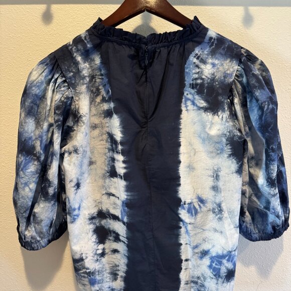 Sea New York Blue and White Tie-Dye Ombre Blouse Celestial Top - Picture 4 of 7